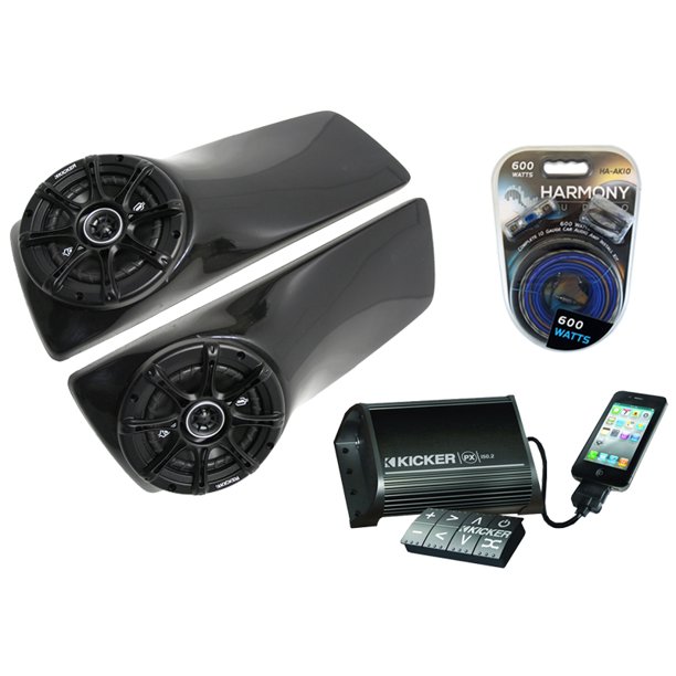 Kicker Dsc5 Pxi50 2 Iphone Amp Harley Davidson Motorcycle 5 25 Speaker System Walmart Com Walmart Com