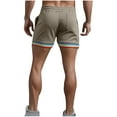 thumbnail image 3 of Mens Shorts Mens Casual Solid Color Casual Drawstring Pockets Elastic Sports Shorts, 3 of 7