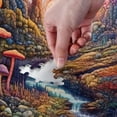thumbnail image 3 of Colorful Landscape with Mushrooms Jigsaw Puzzle 500 Pieces, Zigsaw with Storage Bag and Reference Picture Easy to Solve Family Game Creative Gift for Friends Parents Grandparents, 3 of 6