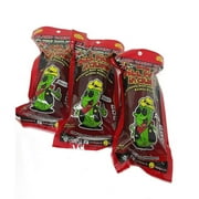 Pack of 4 Alamo Candy Big Tex Dill Pickle in Chamoy - Three Pickles - Individually Wrapped - Made in San Antonio, Texas - Large Pickles, 1.0 Count