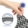 thumbnail image 5 of Black and White Office Chair Slipcover, Monochrome Rhombus with Lines and Dots Geometric Composition of Shapes, Stretch Decorative Fabric Cover, Standard Size, Black and White, by Ambesonne, 5 of 5