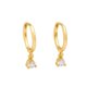 thumbnail image 1 of Pendientes de aro de acero inoxidable para mujer, aretes pequeños de circonita de cristal, Piercing de cartílago, joyería, 2 unidades, 1 of 4