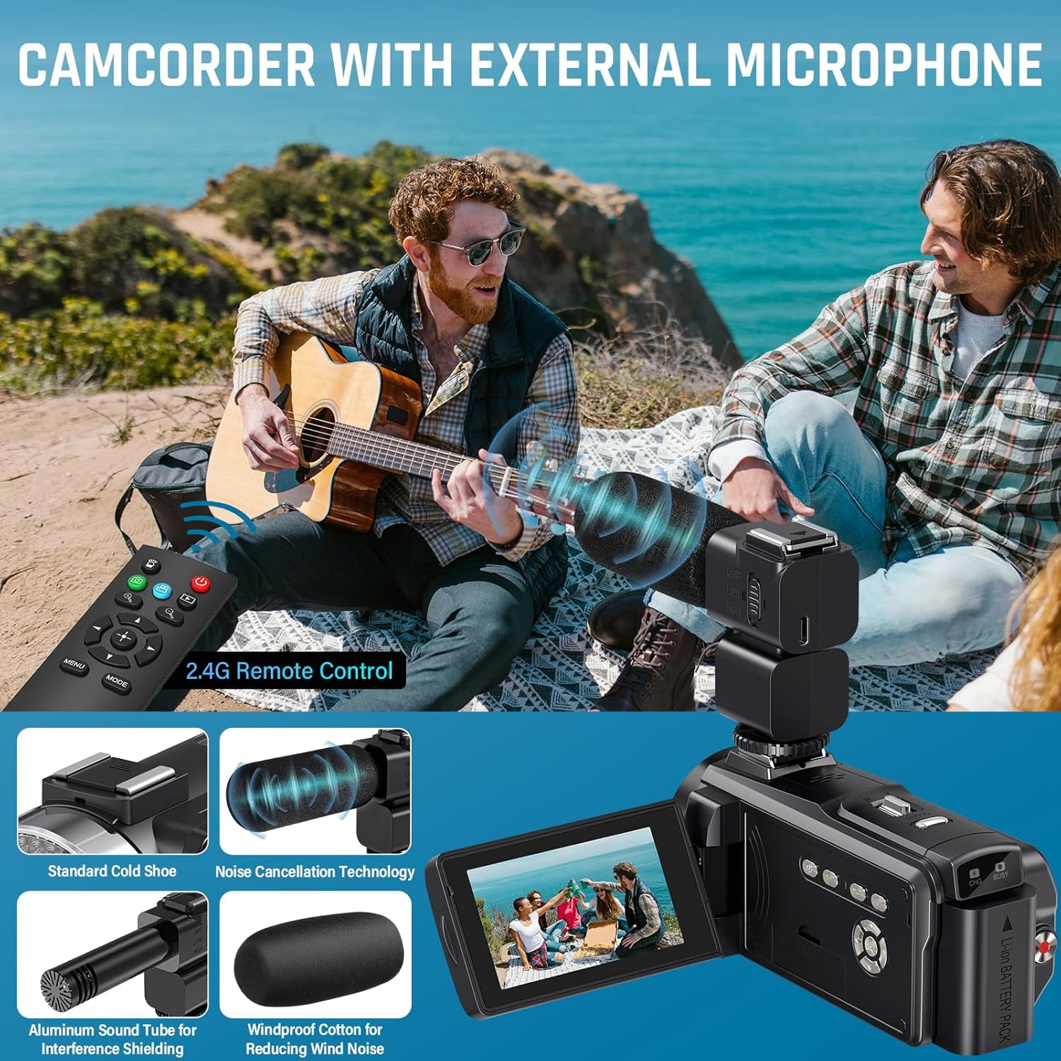Video Camera Camcorder 8K 88MP Wifi Vlogging Camera for Youtube with 32GB SD Card,18X Digital Zoom 3.0 Inch 270 Flip Screen with Mic