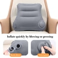 thumbnail image 5 of GOFLIC Inflatable Lumbar Pillow PVC Flocking 17x15 inch Portable Travel Back Support Ergonomic Wedge for Car Office Airplane Train Camping Home Washable Blue Gray, 5 of 6