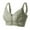 Green, variant on Censtreet Women's Zip Front Sports Bra Wireless Post-Surgery Bra Active Yoga Sports Bras