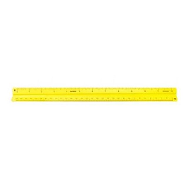 Alvin 111PY Échelle Triangulaire en Plastique Haute Impact 12 Pouces Jaune