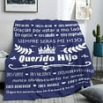 thumbnail image 5 of Inspirational Flannel Throw Blanket for Son or Daughter - Soft, Cozy, and Versatile with Heartfelt Spanish Messages - Perfect for Bed, Sofa, Camping, Travel, 5 of 6