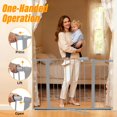 thumbnail image 2 of 29-46 Inch Dog Gate Indoor, Adjustable Pet Gates for Wide Openings, Pressure Mounted Pet Fence, No Drilling, Expandable Dog Gate for Doorways, Stairways and Hallways (White, 29"-46" W x 30.5“H), 2 of 7