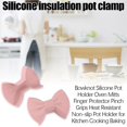 thumbnail image 4 of Soporte Para Ollas De Silicona Bowknot, Manoplas Para Horno, Protector De Dedos, Empuñaduras Antideslizantes Resistentes Al Calor, Soporte Para Ollas Para Cocinar Y Hornear Serendint HA017172-00, 4 of 7