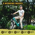 thumbnail image 4 of MAXFOOT MF25 Electric Bikes for Adults, 1000W Peak Motor, Up to 70 Miles, 48V 10.4Ah Built-in Battery, 25 MPH Electric Cruiser Bicycle, 26" 7-Speed Ebikes with Suspension, 4 of 14