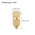 thumbnail image 2 of Unique Bargains Brass Misting Nozzle - 3/16-inch Threaded 0.15mm/0.006" Orifice Diameter Fogging Spray Head Golden, 2 of 4
