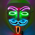thumbnail image 2 of Utilería para disfraz de cosplay con luces LED, de cara completa, de Mask V, 2 of 2