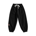 thumbnail image 3 of Gunia Little Boys Sweatpants Joggers Casual Jogger Pants Fall Soft Blend Elastic Waistband Activewear Long Trousers Kids Street Style Athletic Pants Black 5-6 Years, 3 of 6
