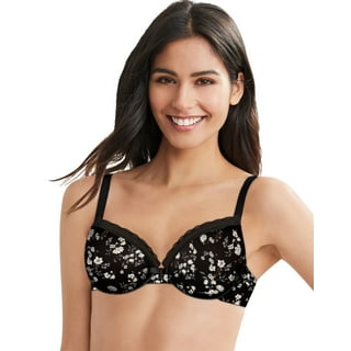 Hanes Women's Full Coverage SmoothTec Band Unlined Wireless Bra G796 -  Black XL 1 ct