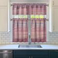 thumbnail image 3 of Abstract Oil Watercolor Kitchen Curtain Valance 3 Piece Set for Kitchen Curtains and Valance Set Short Curtain Sink Window Decor 36 Inch Small Window Treatment Tier 27.5x36 Length, 3 of 6