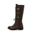thumbnail image 7 of UngA Casual Boots for Women Women's Cowboy Boots Mid Calf Cowgirl Embroidered Western Chunky Heel Pull On Knee High Boots Brown,6, 7 of 7