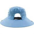 thumbnail image 6 of DXSTAR Women's Ponytail Sun Hat UV Protection Foldable Mesh Wide Brim Beach Fishing Hat, Pure Light Blue, 6 of 7