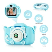 iLiebe Kids Camera, Kids Digital Dual Camera 2.0 Inches Screen 20MP Video Camcorder with 32GB Memory Card for Boys Girls