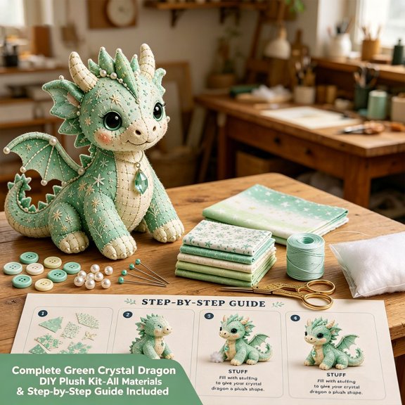 DIY Patchwork Kit Animal Sewing Kit for Beginners 3D Stuffed Animal Craft - LG