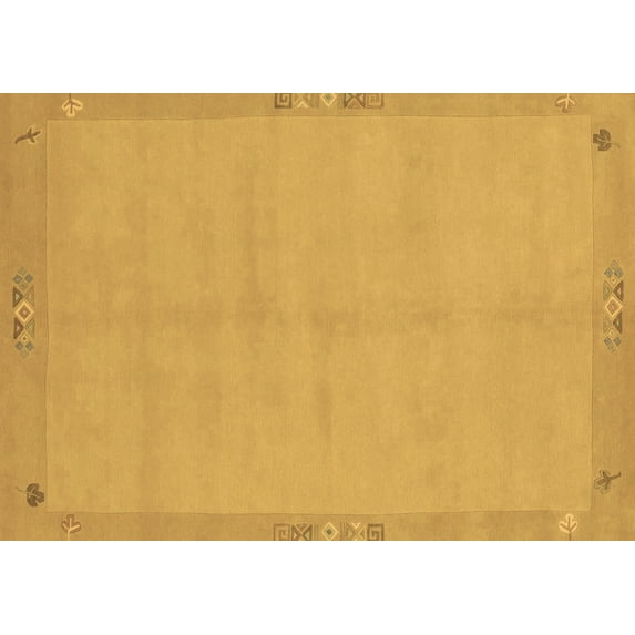 Ahgly Company Indoor Rectangle Abstract Brown Modern Area Rugs, 2' x 5'