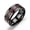 black red silk, variant on Men's Ring Punk Ring Wedding Ring Finger Jewelry Stainless Steel Ring Creative --silver blue silk-9