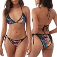 thumbnail image 3 of Fotbe Blue Dinosaur Traje de Baño para Mujer de Dos Piezas – Bikini Sexy de Tirantes Tipo Halter con Diseño Triangular, 3 of 6