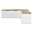 thumbnail image 6 of Linon Romero Casual Wood Corner Dining Breakfast Nook with Storage, White/Natural, 6 of 27