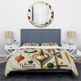 thumbnail image 3 of Designart "Classic Graphics with Vintage Flair VI" Modern Midcentury Bedding Covert Set - Abstract Midcentury Blue Abstract Bed Set With 1 Sham, 3 of 6