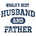 thumbnail image 3 of CafePress - World's Best Husband And Fath Men's Light Pajamas - Men's Light Loose Fit Cotton Pajama Set, 3 of 7