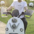 thumbnail image 2 of PVC Motorcycle Handlebar Hand Guards with Reflective Strip - Windproof, Rainproof Protection Gear, Includes Brackets & Screws, Optional Solar Style, 220g, 38x26x22cm Package, 2 of 6