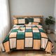 thumbnail image 5 of Manta de forro polar con estampado de cuadros para cama matrimonial, poliéster suave, multicolor, 150x200 cm, ligera, transpirable, duradera, fácil cuidado., 5 of 6