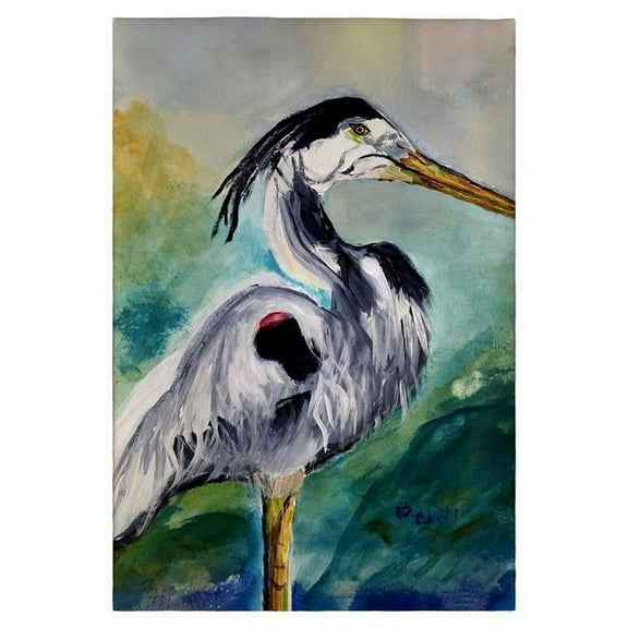 Betsydrake GT1171 20 x 20 in. Betsys Blue Heron Guest Towel