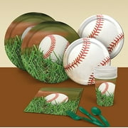 Shindigz Baseball Party Pack White/Pink/Gold Party Supply Sets, 65 Pieces