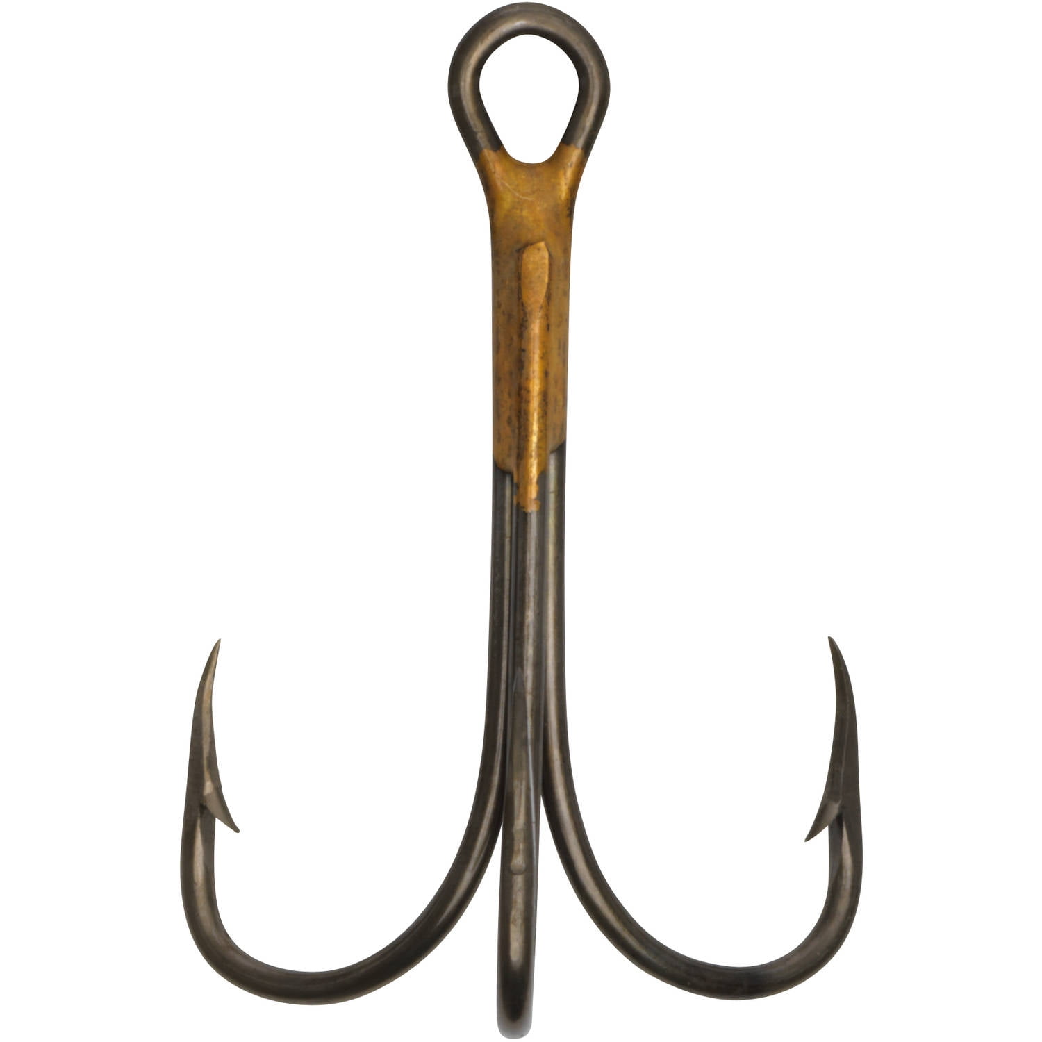 (2 pack) Eagle Claw 2X Treble Regular Shank Curved Point Fishing Hooks, Bronze, Size 4, 20 Pack