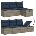 thumbnail image 6 of vidaXL 8 Piece Patio Sofa Set with Cushions Gray Poly Rattan, 6 of 10