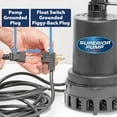 thumbnail image 6 of Superior Pump 92572 1/2 HP Thermoplastic Submersible Water Pump with Vertical Float Switch, 6 of 8