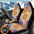 thumbnail image 2 of Binienty Boho Car Seat Covers Women Girly Front Seats Fluffy Fuzzy Auto Seat Cover Thick Warm Carseat Covers 2 Pieces Car Interior Decor for SUv Truck Van Sedan, 2 of 8