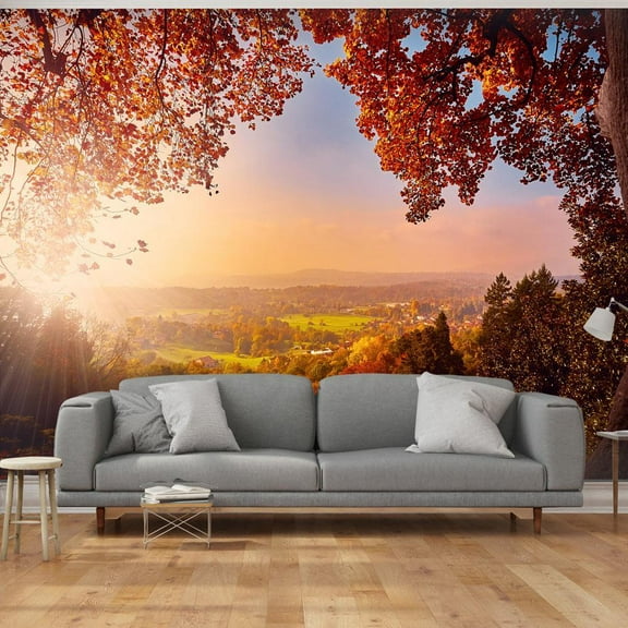 Tiptophomedecor Landscape Wallpaper Wall Mural - Autumn Delight