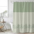 thumbnail image 4 of Sage Green Botanical Bathroom Shower Curtains with 12 Hooks Polyester Waterproof Shower Curtain for Stalls and Bathtubs Spring Floral Leaf Decorative Bathroom Privacy Curtain 36x72 Inches, 4 of 9