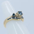 thumbnail image 3 of Dazzlingrock Collection Round Blue Diamond Swirl Bridal Engagement Ring Set for Women (0.90 ctw, Color Blue, Clarity I2-I3) in 14K Yellow Gold, Size 10, 3 of 6