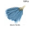 thumbnail image 3 of YoGold 10‑Piece Natural Pampas Grass – 16.9 Inch Faux Feather Reed Bouquet, Boho Home Decor for Vase (Blue), 3 of 6
