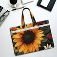 thumbnail image 6 of Kdxio Sunflower Floral Butterfly File Tote Document Bag Business Briefcase Bag Document Organizer Tote Briefcase for Letter A4 Files Business Teacher Office Bag, 6 of 8