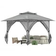 thumbnail image 7 of Uforic 12'x12' Pop Up Gazebo, Outdoor Double Roof Gazebo Tent with Netting Walls, Double Vented Roof Canopy, Beige, 7 of 7