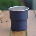 thumbnail image 1 of Copa De Campamento Taza de agua para acampar Taza de cerveza de café al aire libre de acero inoxidable apilable (Azul real), 1 of 5