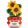 thumbnail image 1 of Adorno colgante LuoHere de ganchillo con forma de girasol, regalo de amistad, 13 x 7 x 7 cm, 1 of 7