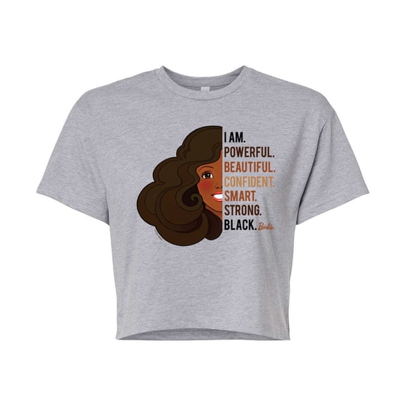 Barbie - I am Powerful - Juniors Cropped Graphic T-Shirt
