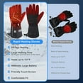 thumbnail image 6 of SAVIOR Rechargeable Heated Gloves for Men & Women, 3-Level Temperature Control, Touchscreen, Waterproof and Warm, Ideal for Cycling, Skiing, Skating, Hiking, 6 of 11