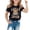 Black, variant on Shadoumai Toddler Girl Shirts 3t Floral Printed Round Neck Shirt Short Sleeve T Shirt Top Fashion Casual Back To School Shirt Clothes for Girls
