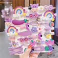 thumbnail image 3 of LJW-14Pcs Horquillas De Princesa Para Niñas Pequeñas , Estilo Dulce , Animal De Bebé/Decoración De Flores , Flequillos , Juego De Pinzas , Accesorios Para El Cabello Para Niños Encantadores, 3 of 4