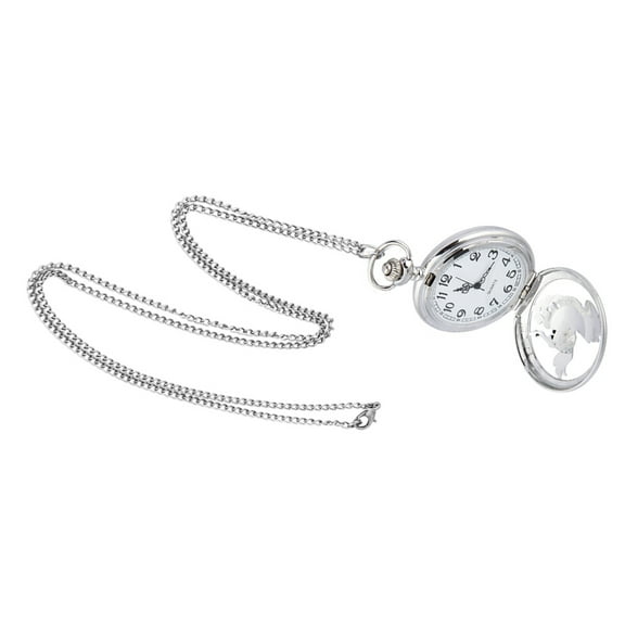 WHAMVOX Creative Hanging Pocket Watch Fashion Pocket Watch for Decoration Use Watch Pendant Silver